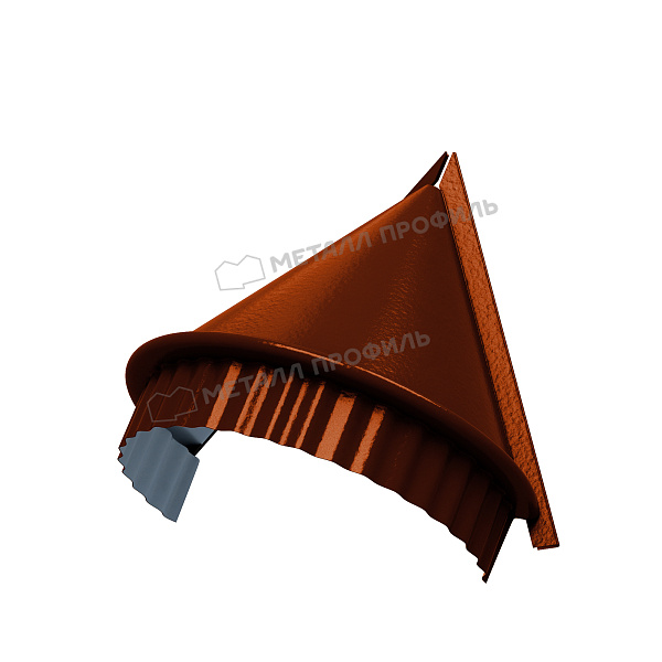 Заглушка конька круглого конусная (AGNETA-03-Copper\Copper-0.5) ― купить по приемлемым ценам в интернет-магазине Компании Металл Профиль.